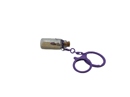 Beach in Bottle Keychain