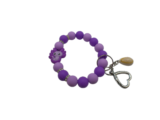 Colorful Beaded Charm Keychain Bracelets