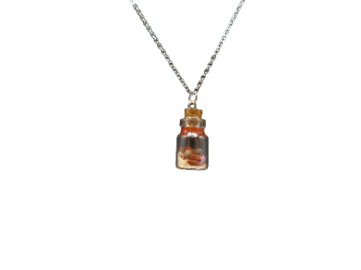 Beach Stone Bottle Necklace