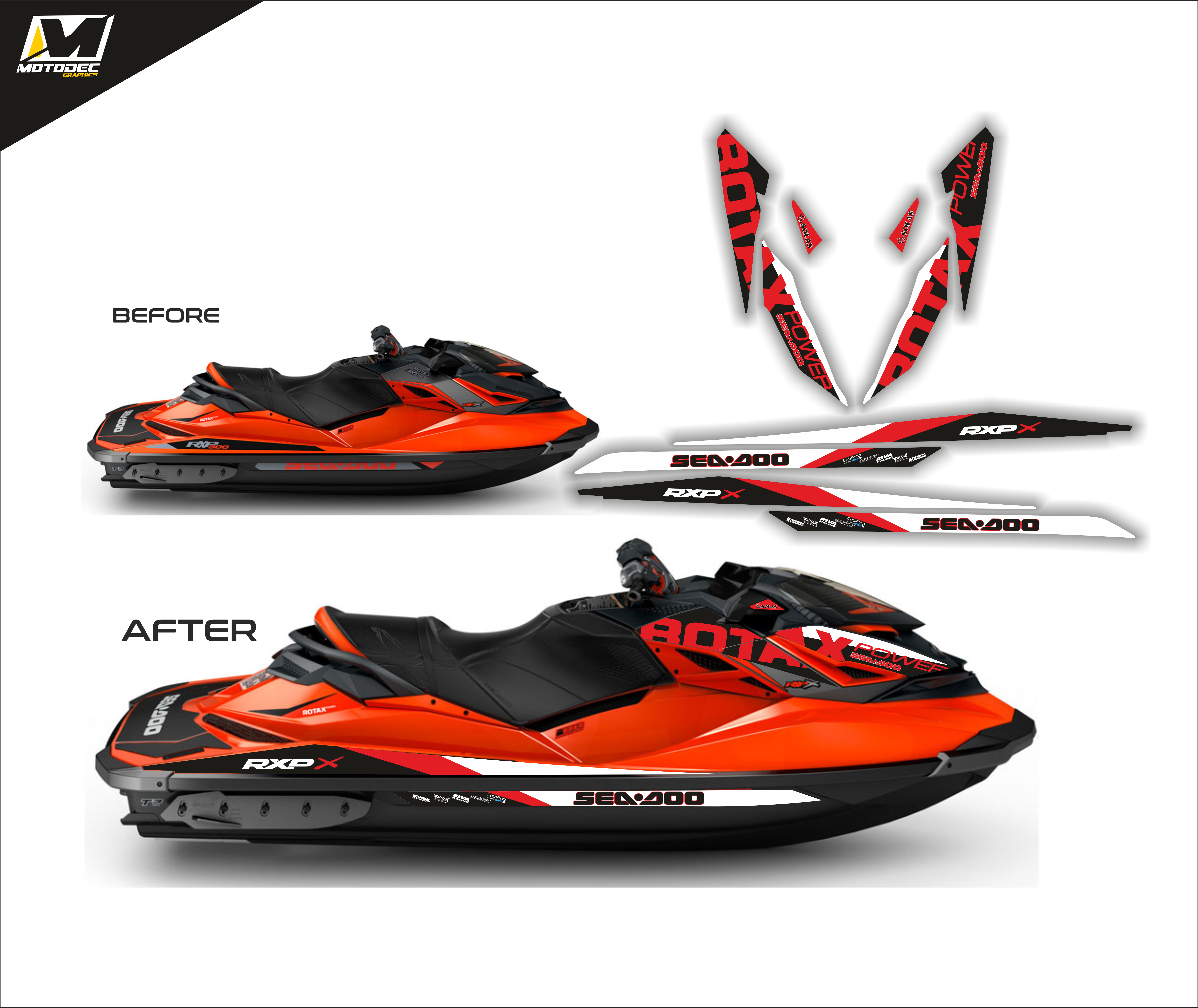 SEADOO RXP RXPX 300 2016 2017 lava red