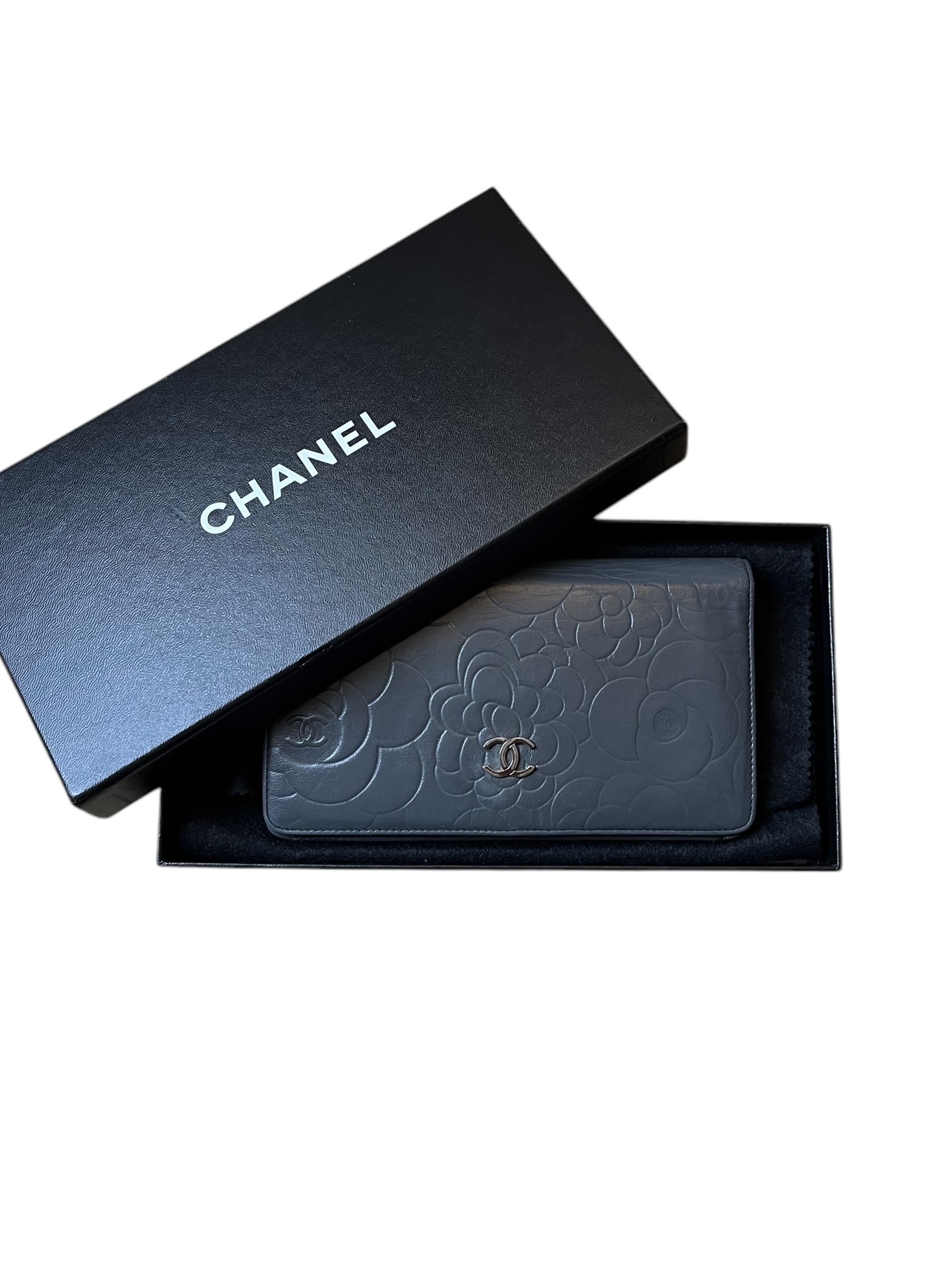 Portefeuille Chanel Gris 