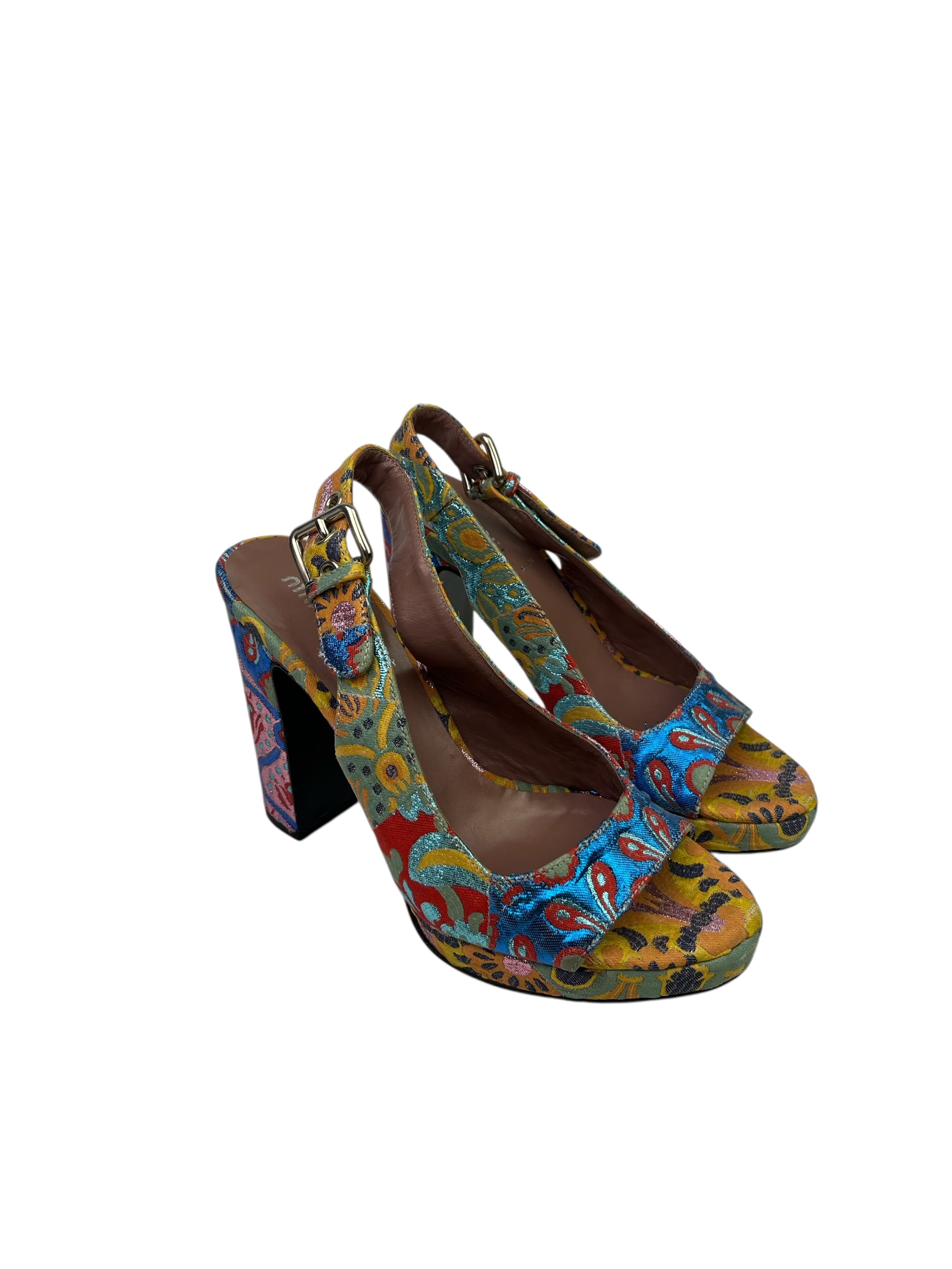MiuMiu Plateforme multicolore 