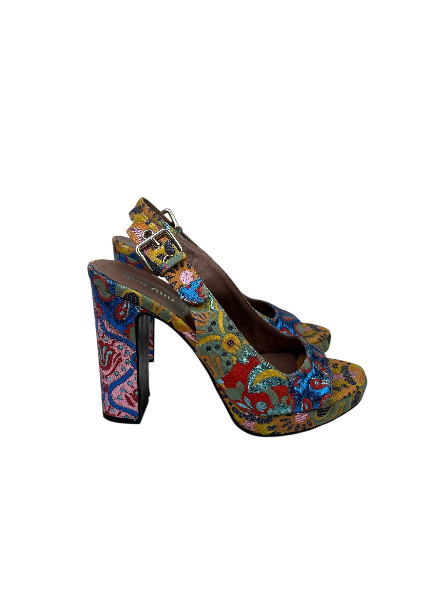 MiuMiu Plateforme multicolore 