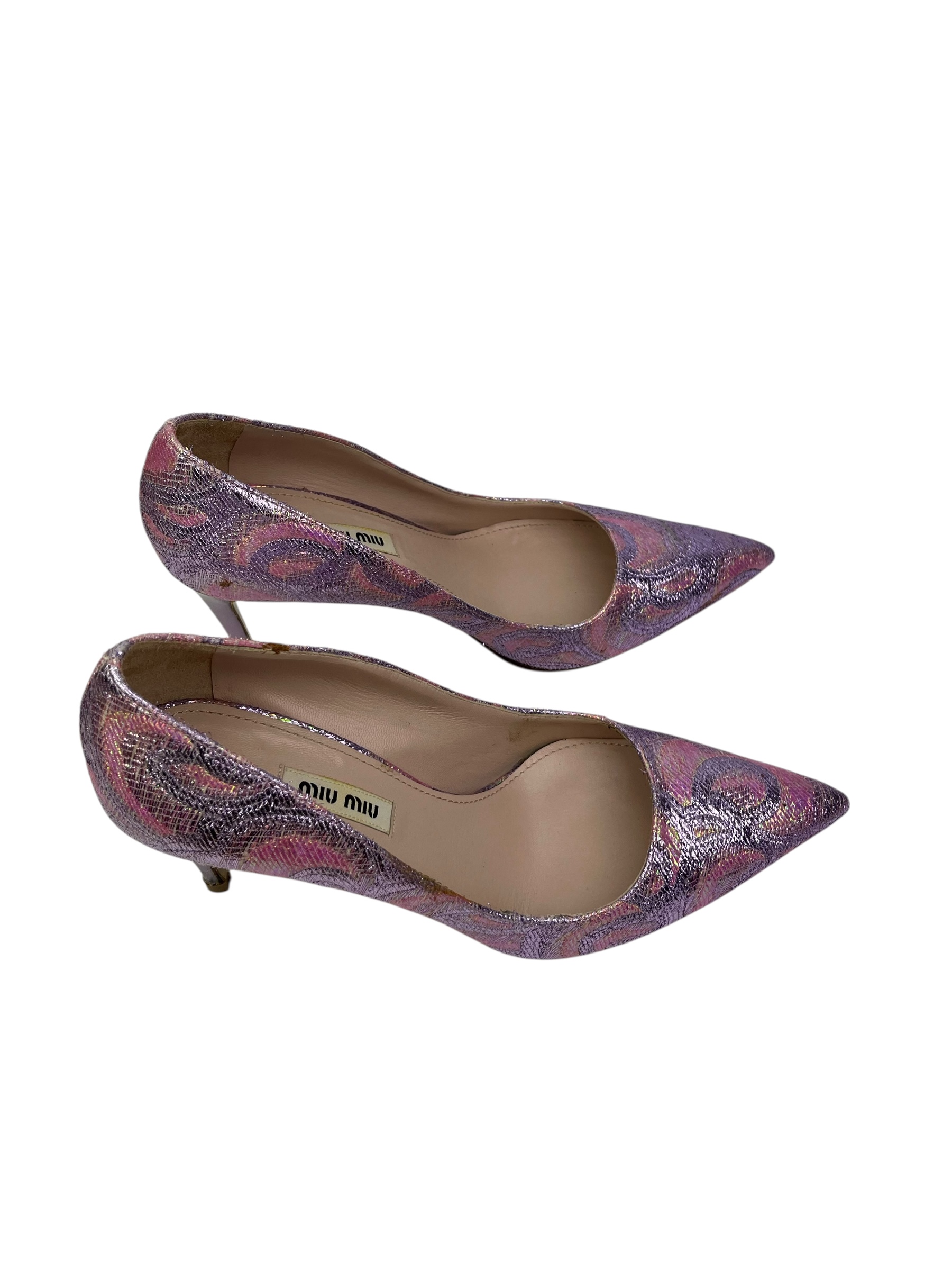 Miumiu escarpins brodés