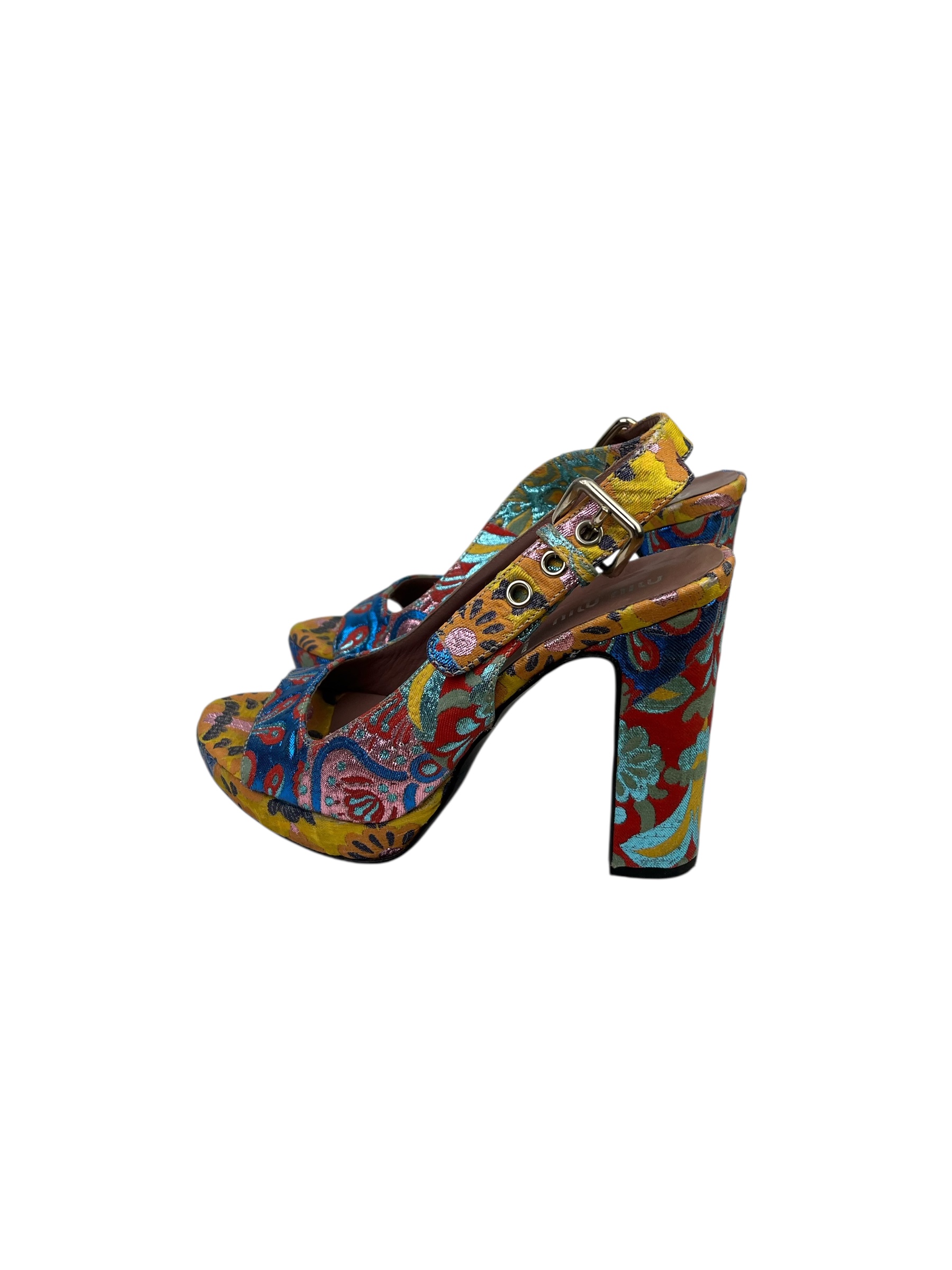MiuMiu Plateforme multicolore 