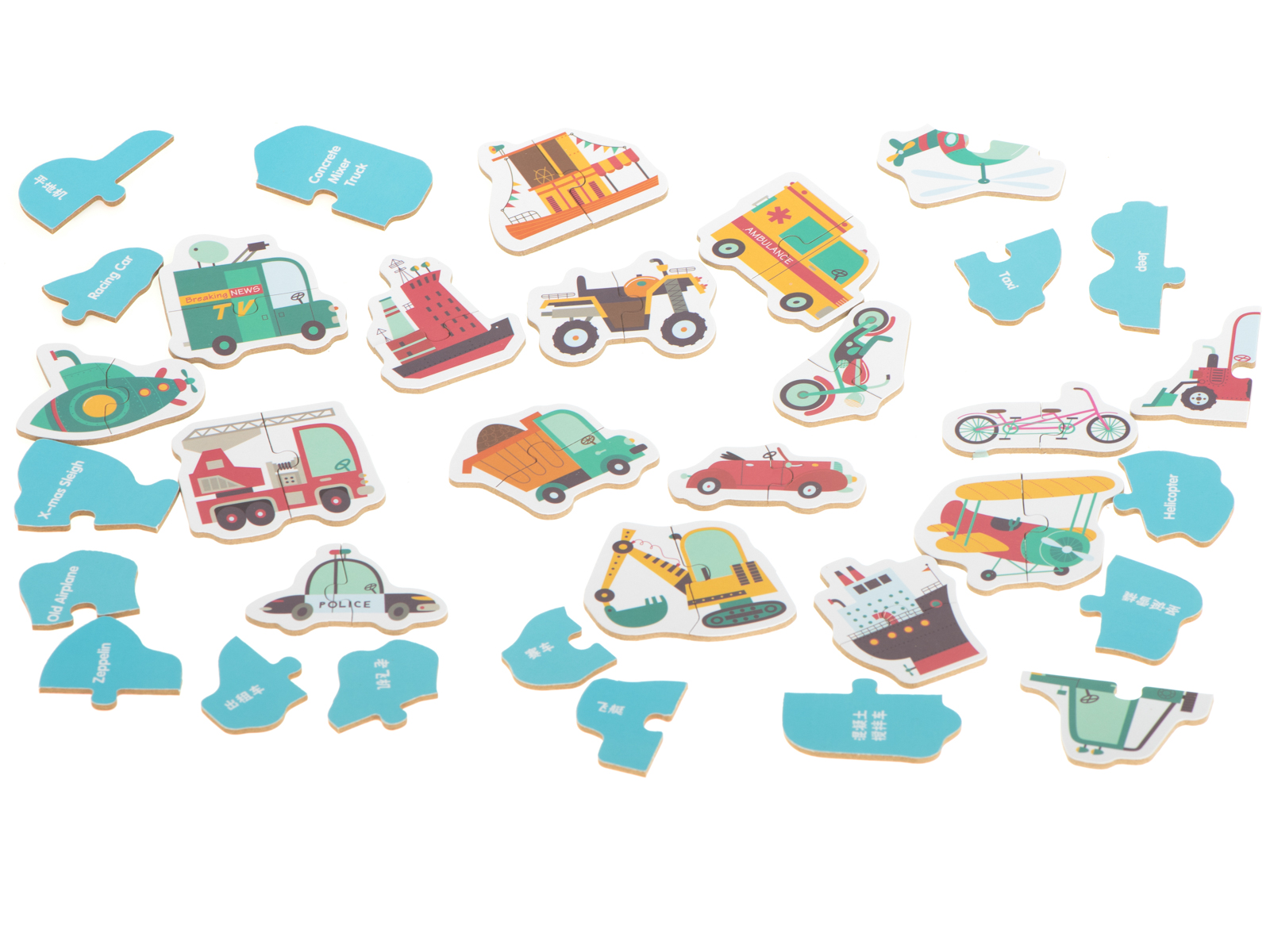 Transporto priemonių dėlionės metalinėje dėžutėje.Nr.2