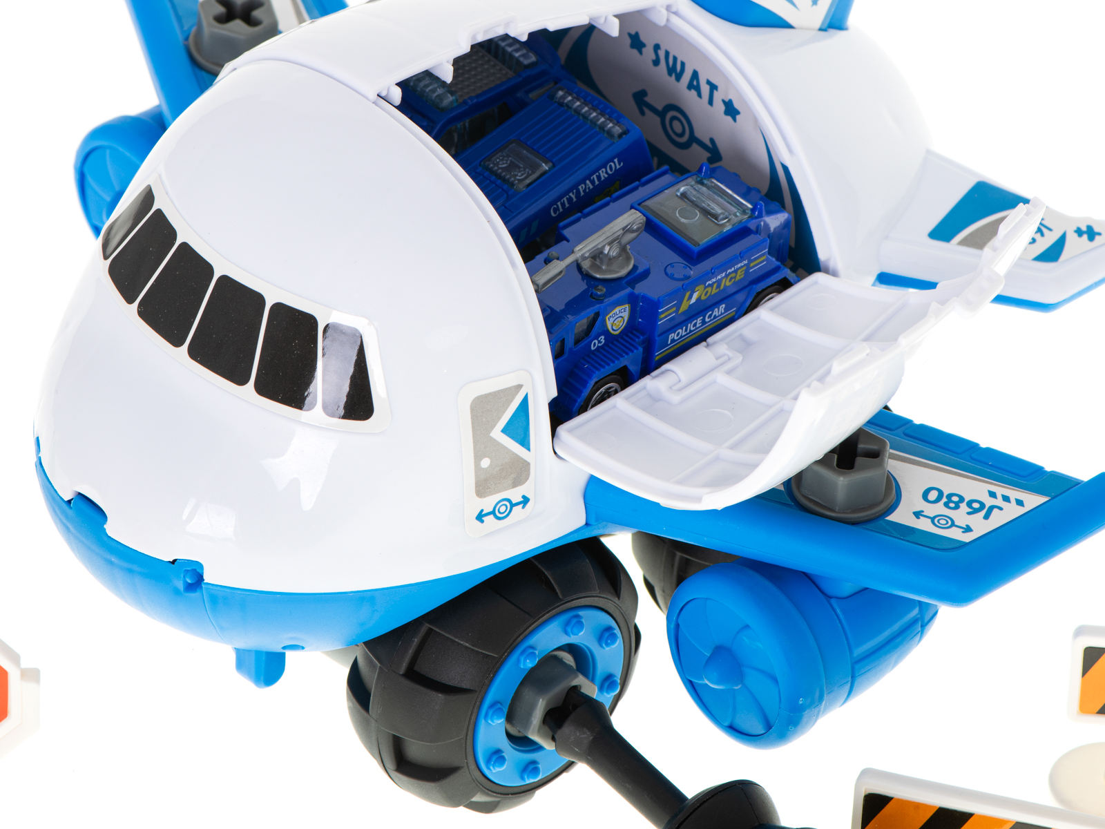 Policijos lėktuvas - transporteris su priedais