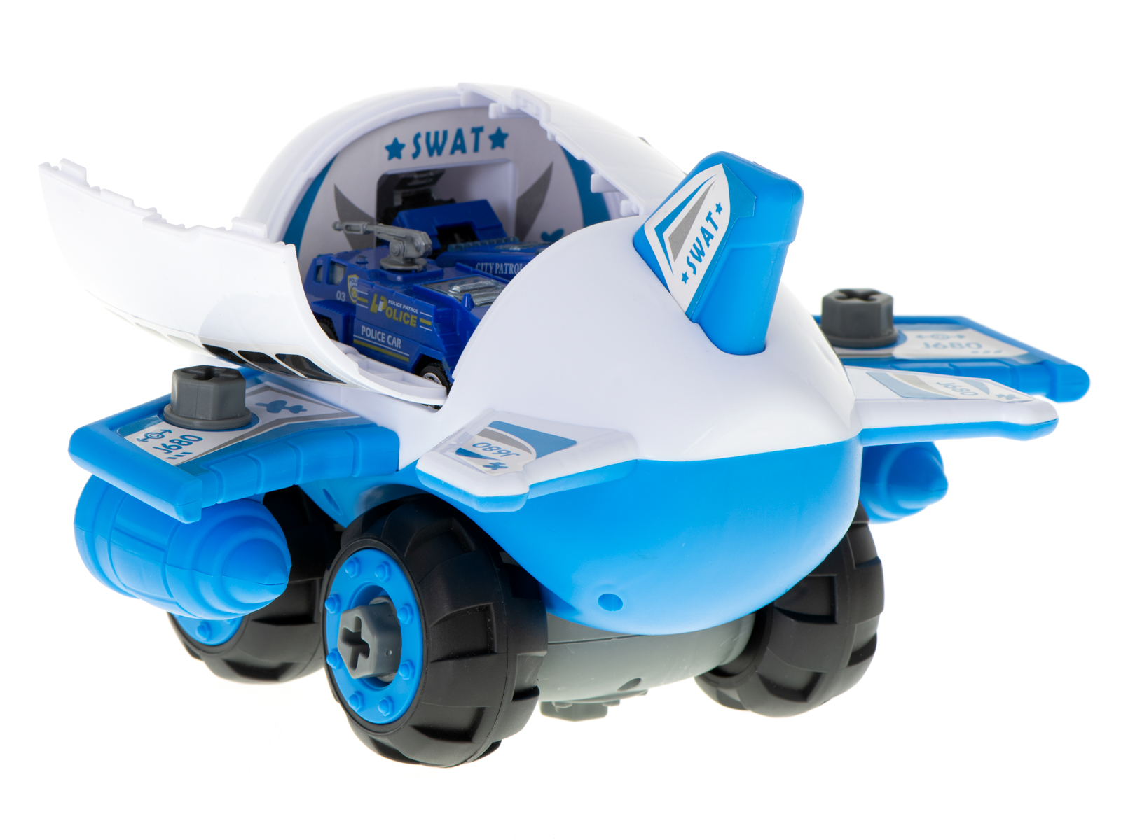 Policijos lėktuvas - transporteris su priedais