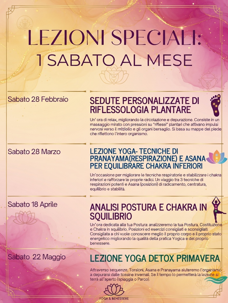 Lezioni Speciali Yoga & Benessere