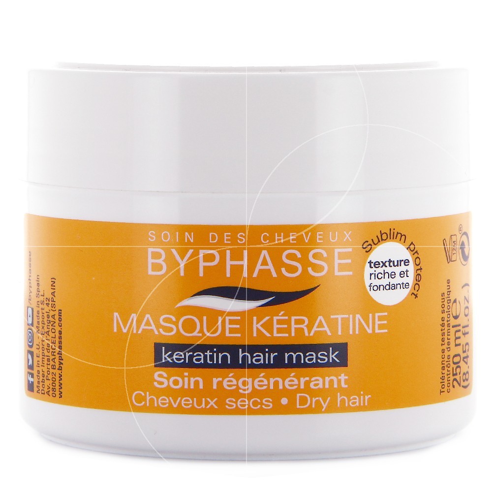 Byphasse - Mascarilla capilar con Keratina - Cabello seco - 250ml