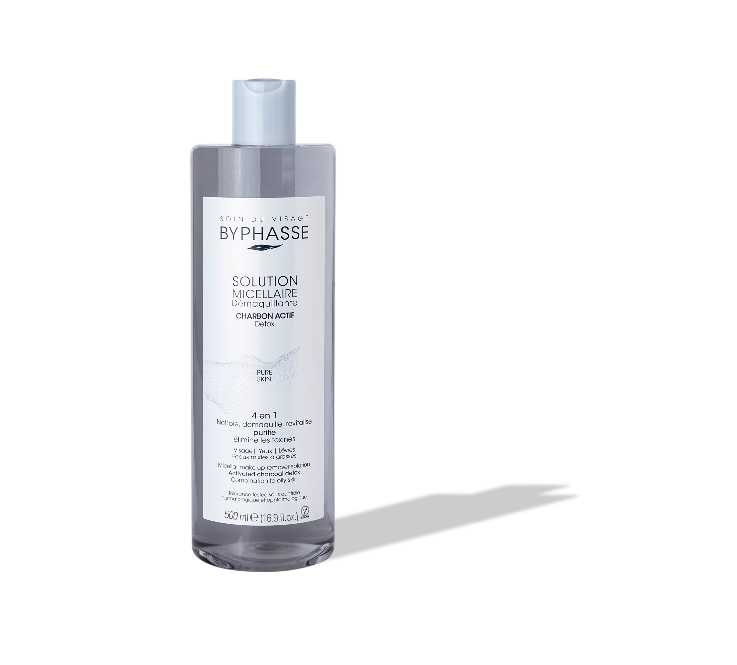 Byphasse - SOLUCIÓN MICELAR DESMAQUILLANTE 500ML- con carbón avtivo