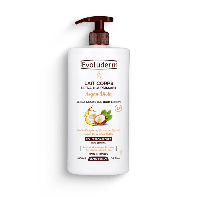 Evoluderm - Loción corporal ultra-nutritiva Argan Divine 1L