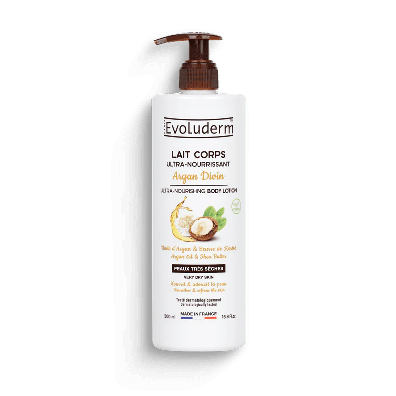 Evoluderm - Leche corporal ultra-nutritiva Argan Divine 0,5L
