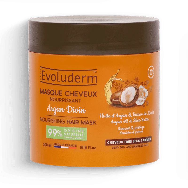 Evoluderm - Mascarilla capilar nutritiva de argán DivineMascarilla capilar nutritiva de argán Divine 500ml