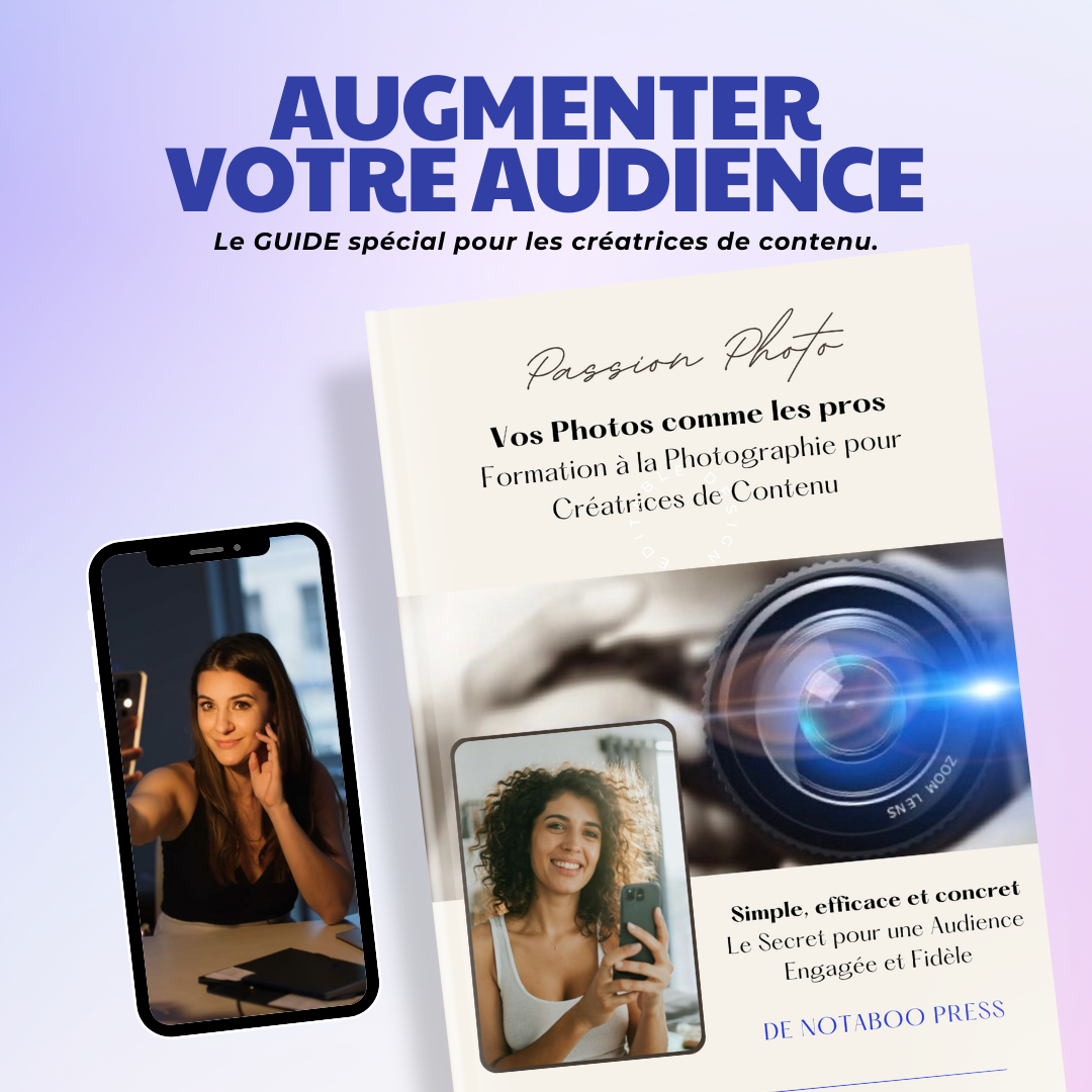 Vos photos comme les pros - Formation à la photographie pour les créatrices de contenu.