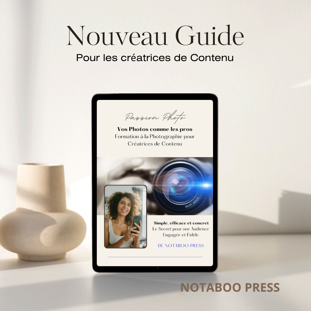 Vos photos comme les pros - Formation à la photographie pour les créatrices de contenu.