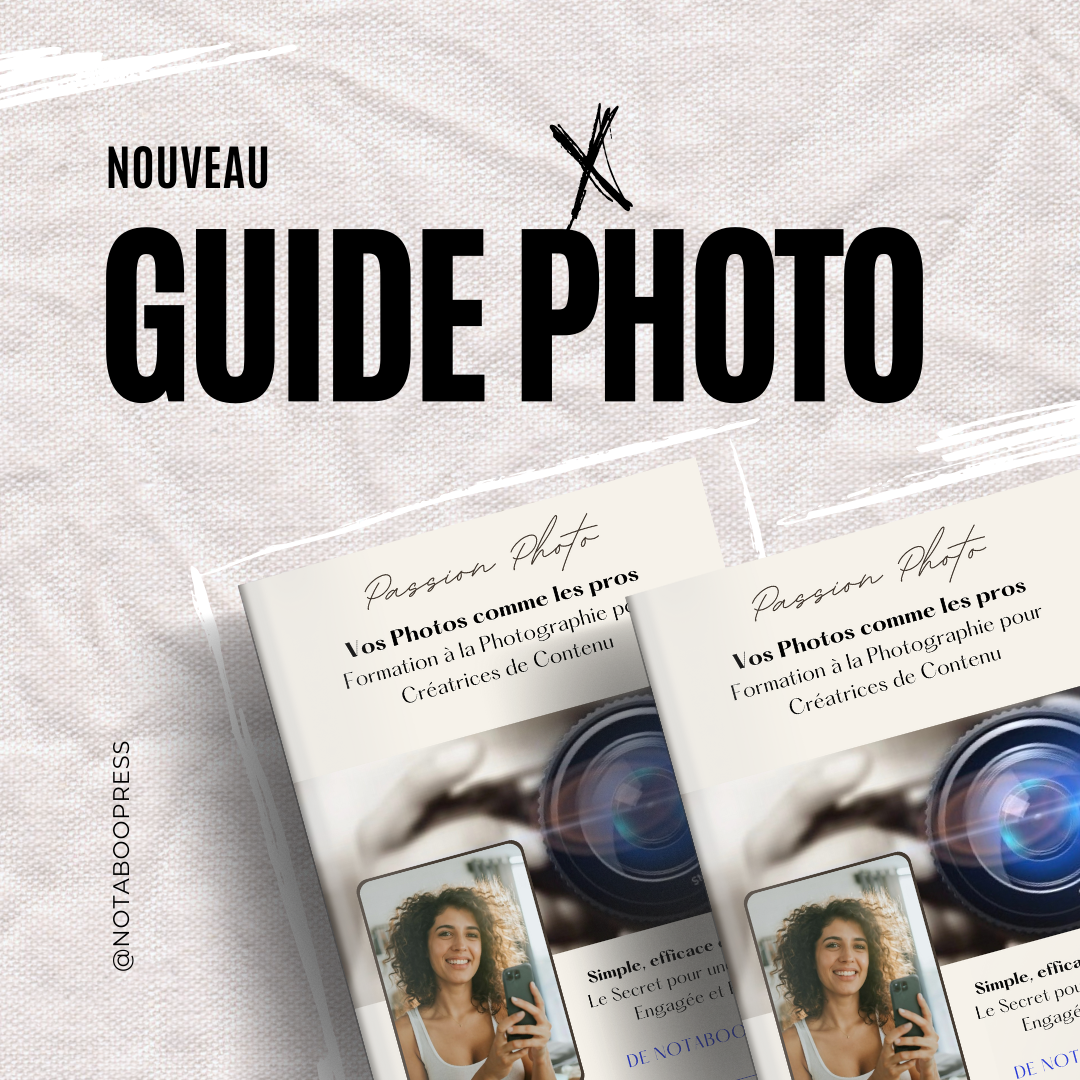 Vos photos comme les pros - Formation à la photographie pour les créatrices de contenu.