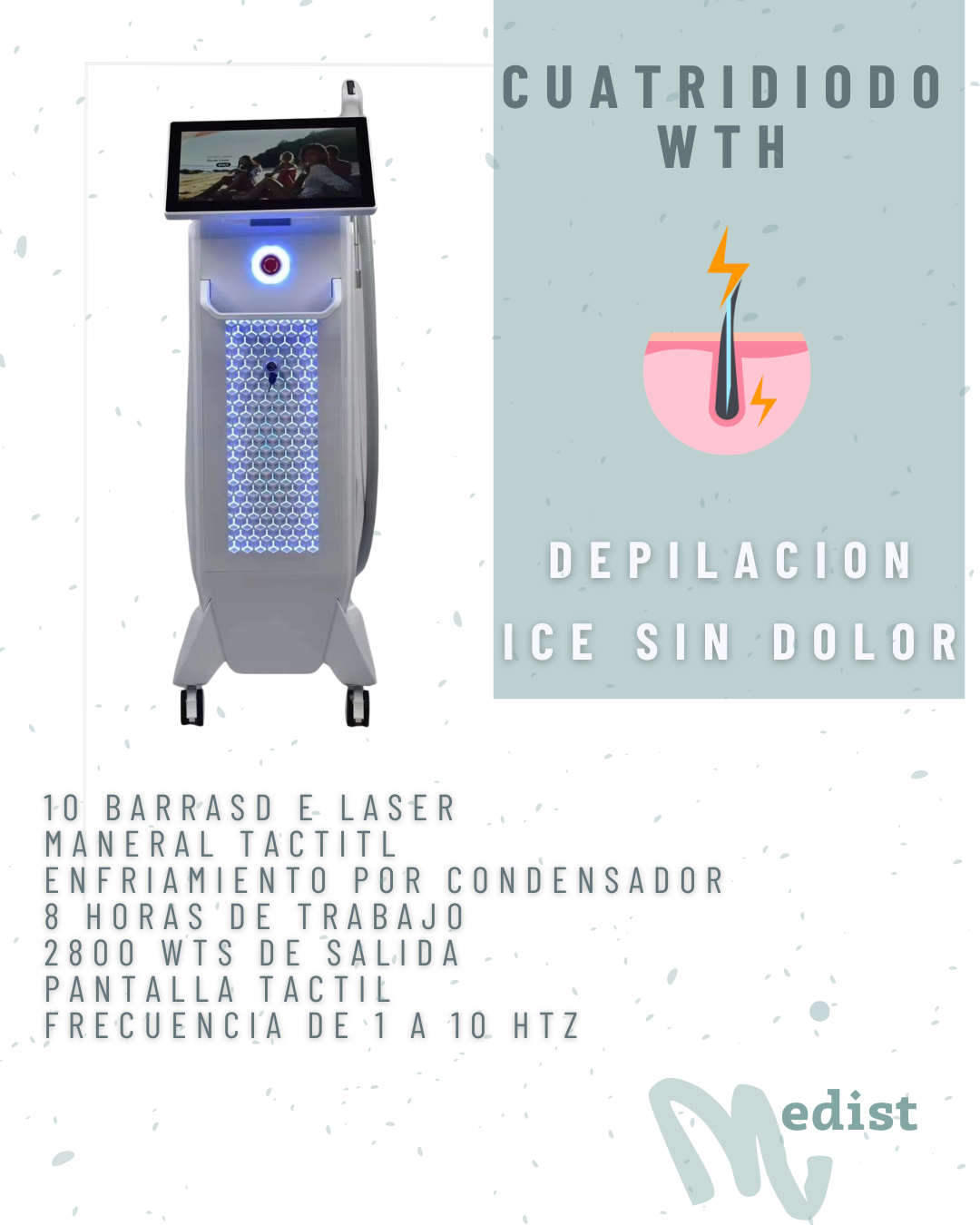 Laser CUATRIDIODO Ice