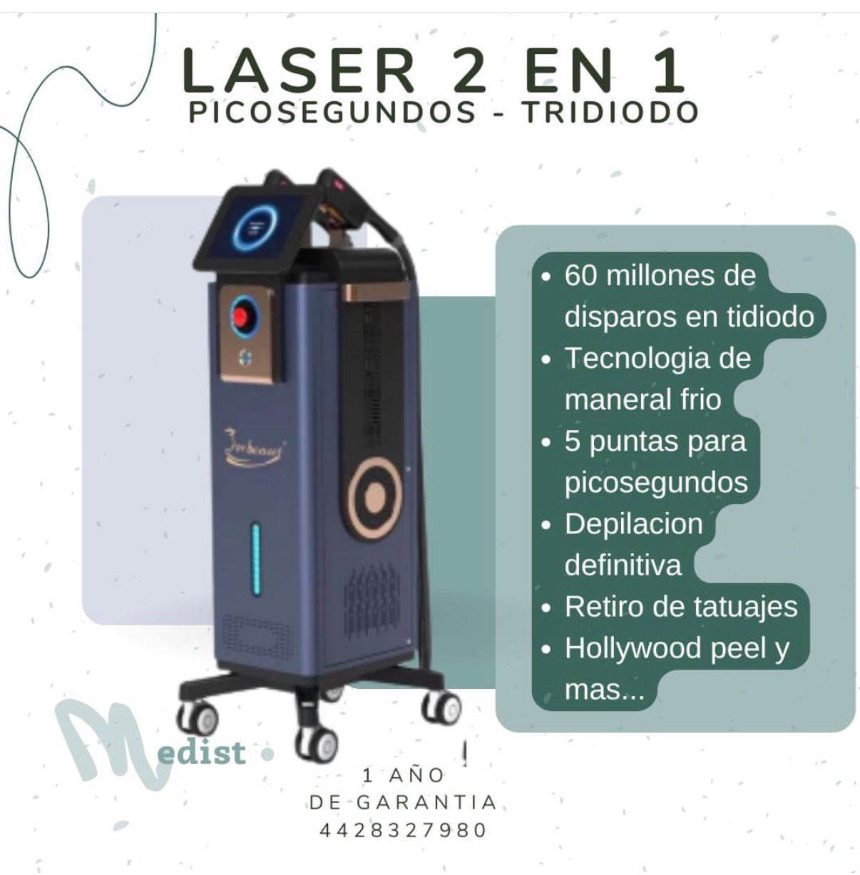 Láser 2 en 1 Picosegundos + Tridiodo