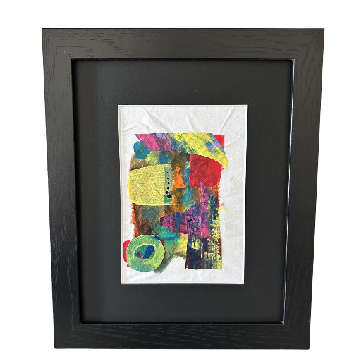 8x10 Matted Abstract Art on Mulberry Rice Paper