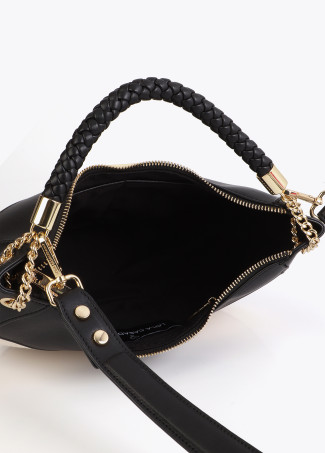 Hobo effetto pelle e tela bicolore