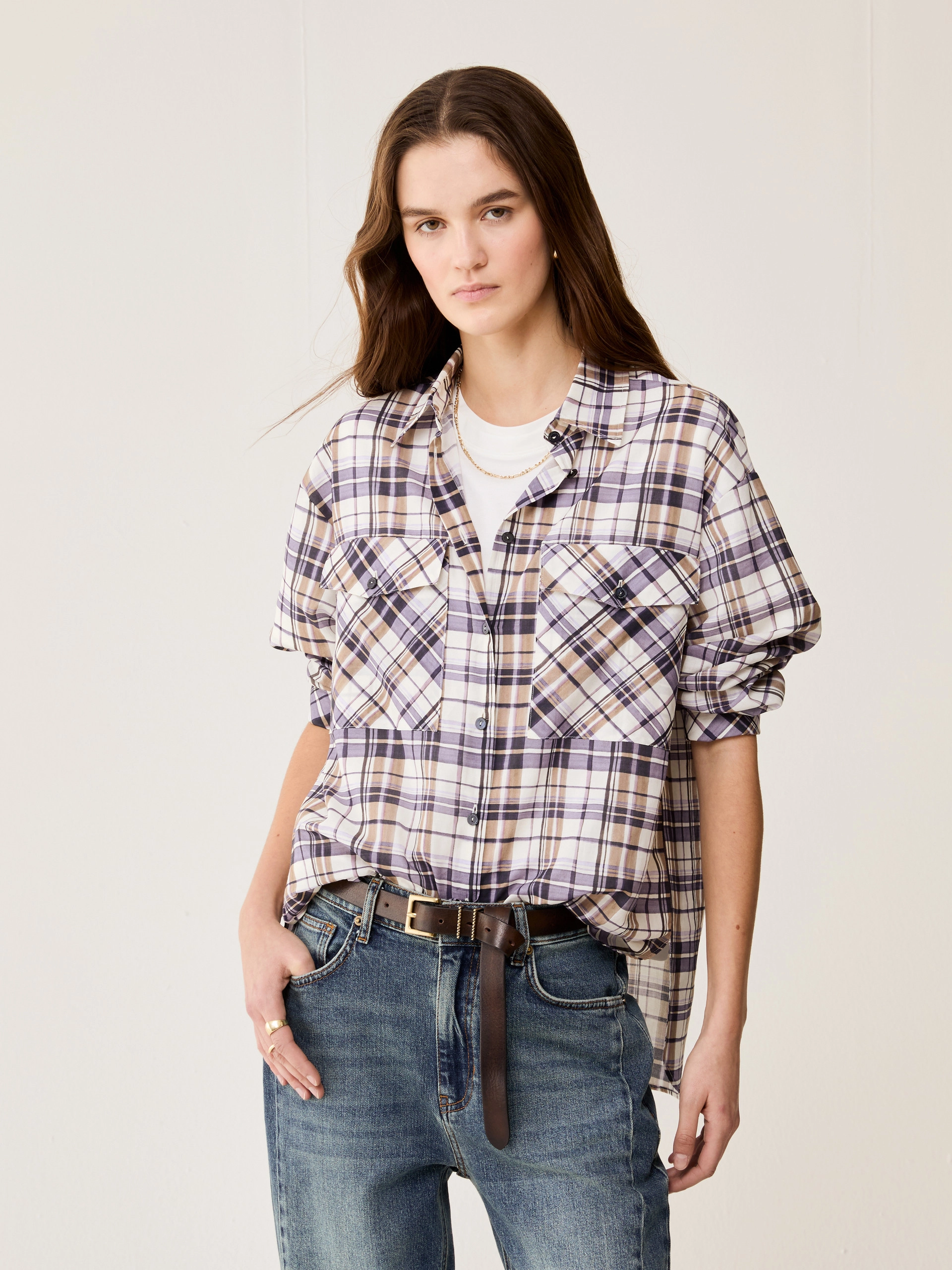 Camicia oversize in voile