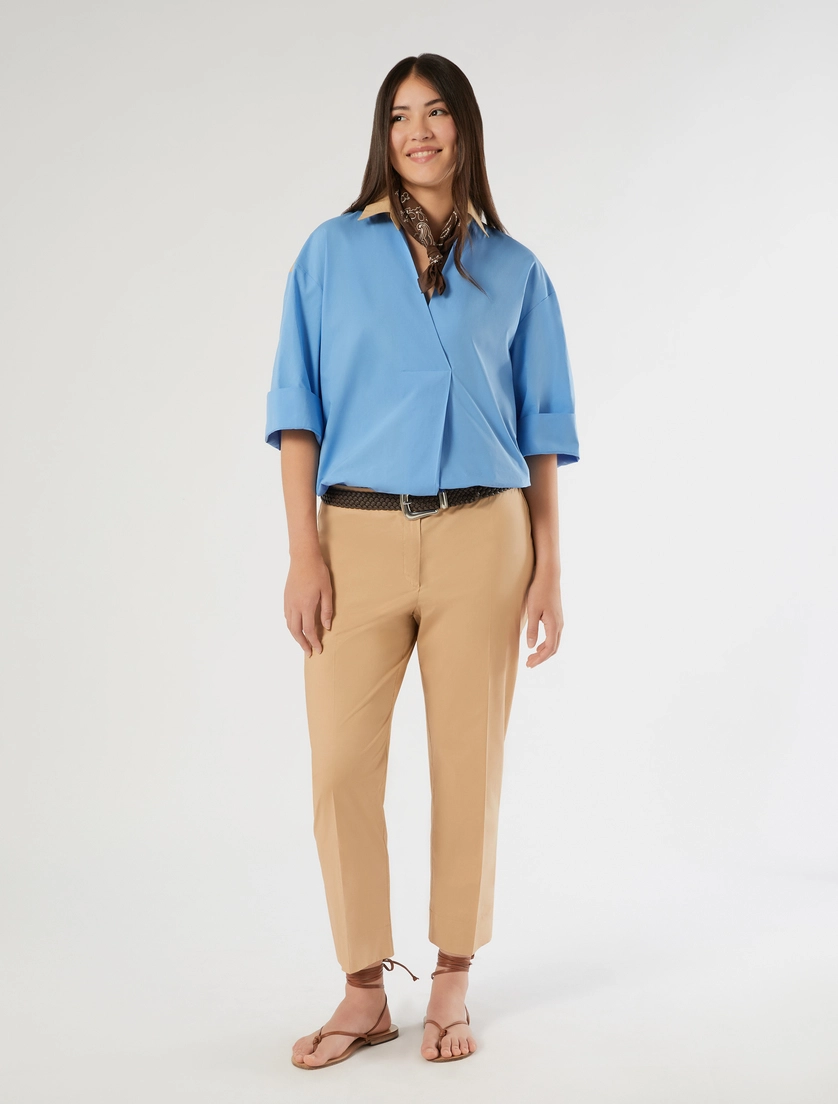 Pantaloni in cotone stretch