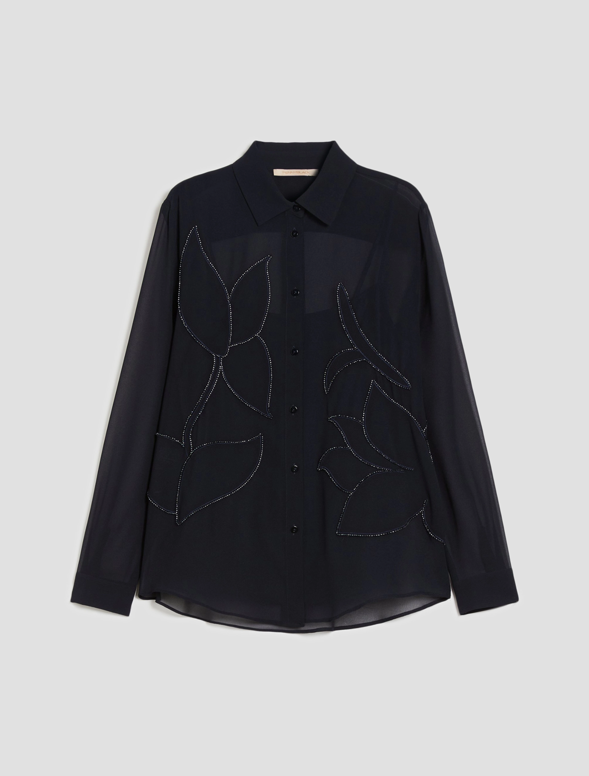 Camicia in georgette ricamata