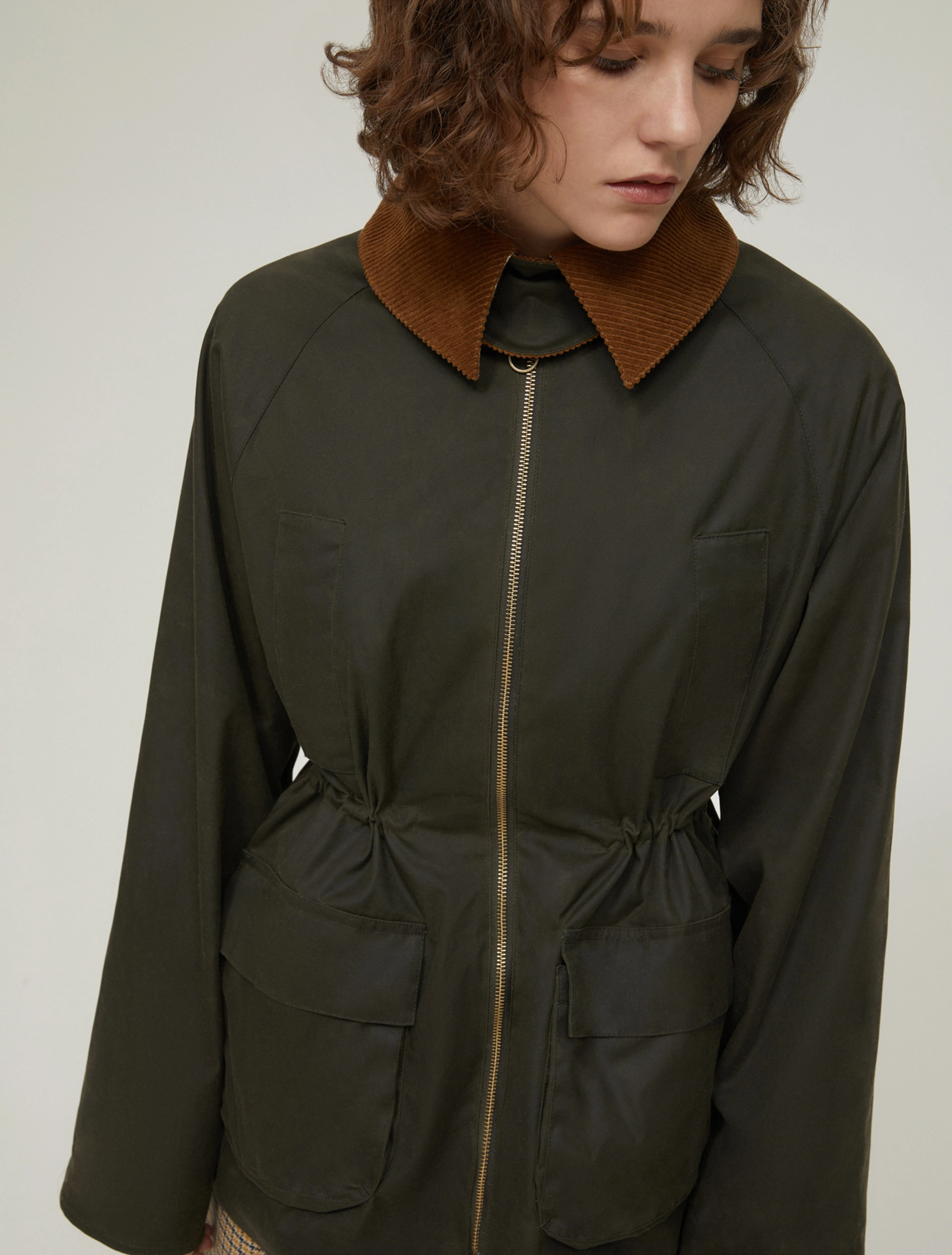 Giacca 2 in 1 in cotone cerato