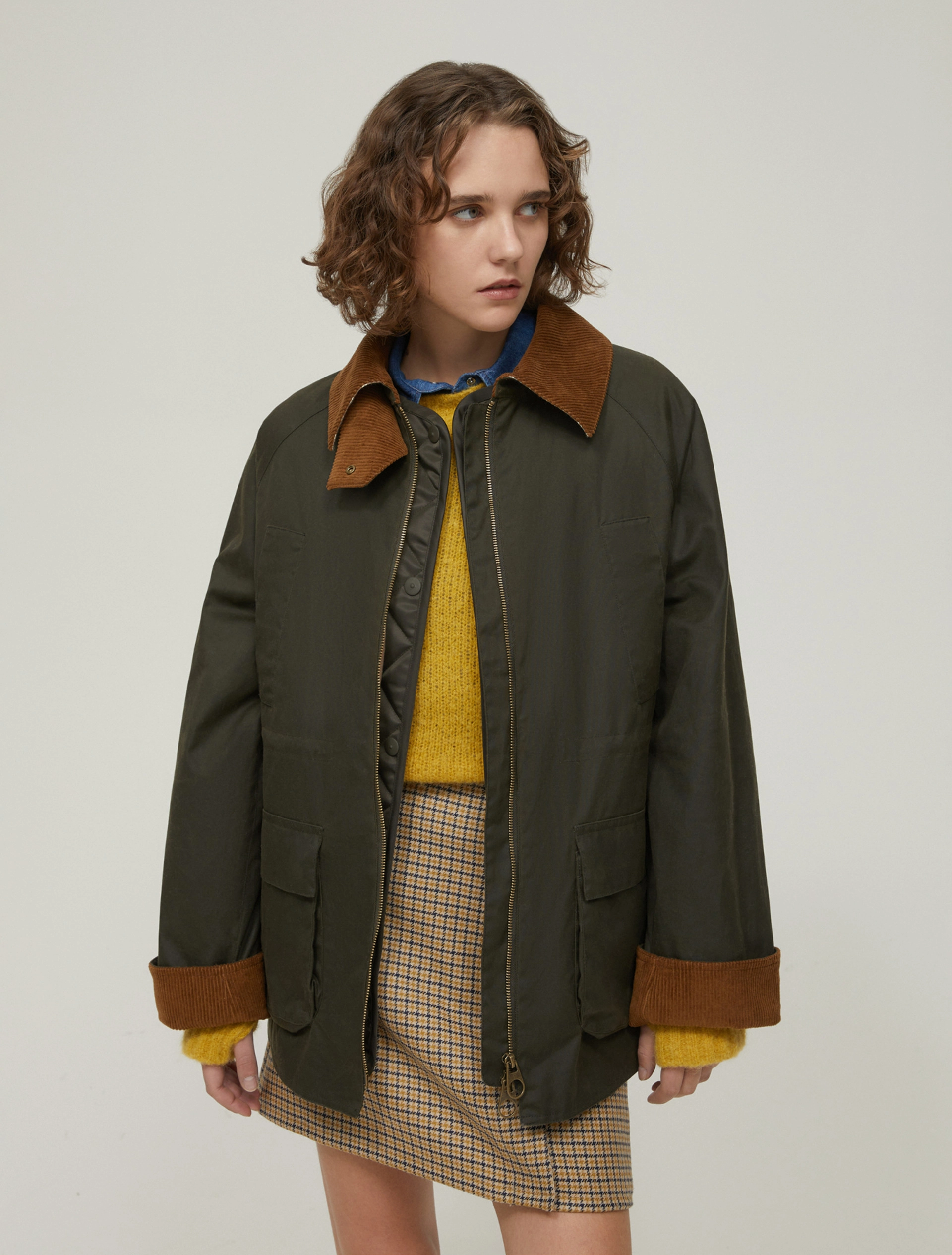 Giacca 2 in 1 in cotone cerato