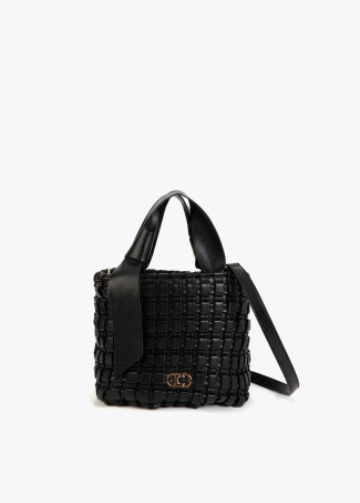 Borsa piccola realizzata in materiale intrecciato con dettaglio fiocco