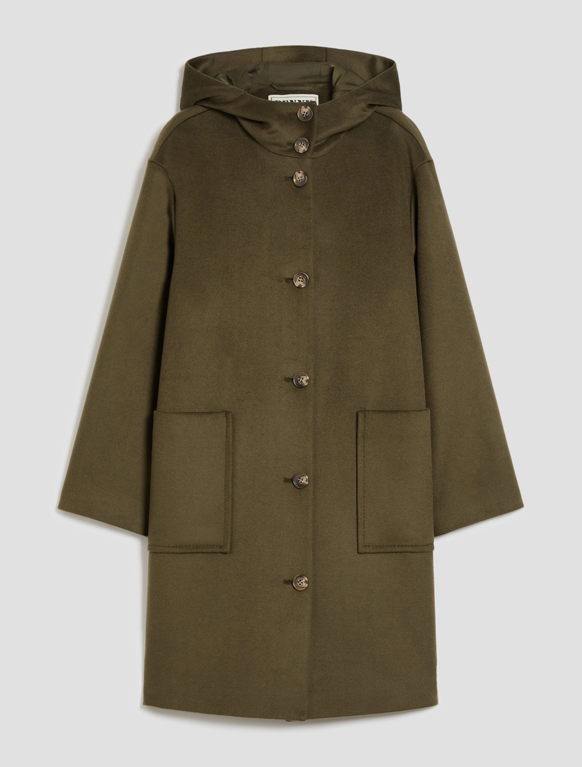 Cappotto con cappuccio in drap