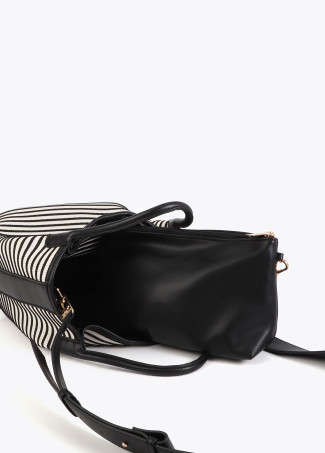 Shopper a righe intrecciate