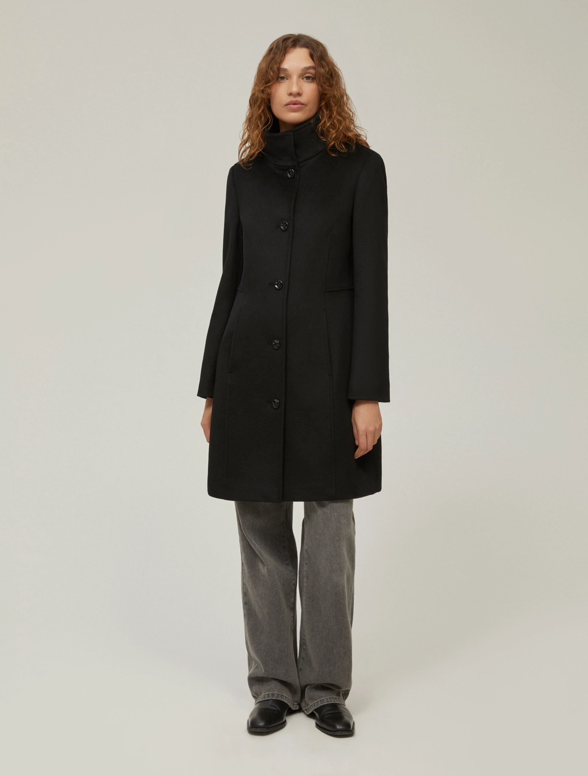 Cappotto slim in drap di lana