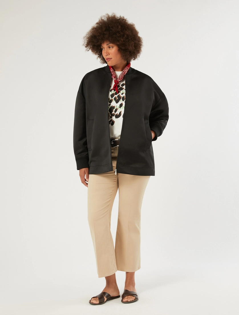 Pantaloni flare in drill di cotone