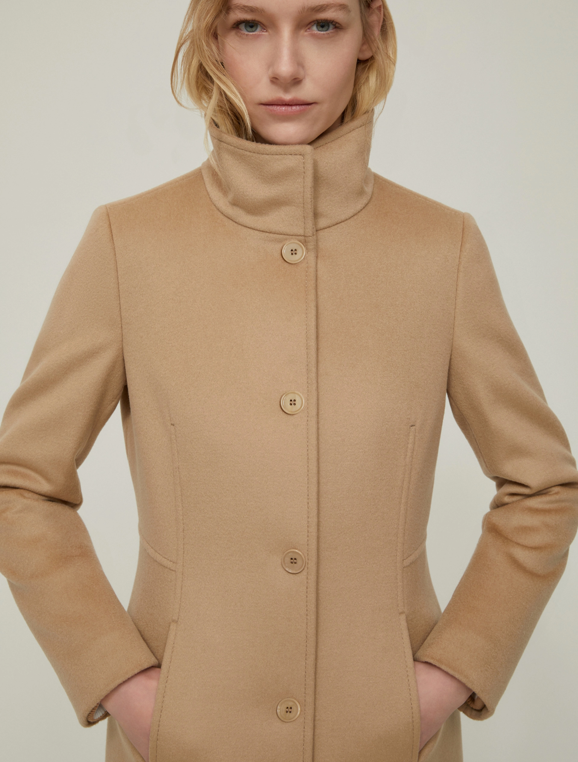 Cappotto slim in drap di lana