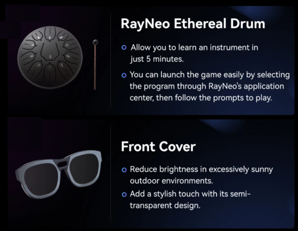 TCL RayNeo X2 special pack with Drum, Ring and front cover  - The best True AR Glasses for consumer in 2024-Tax included!