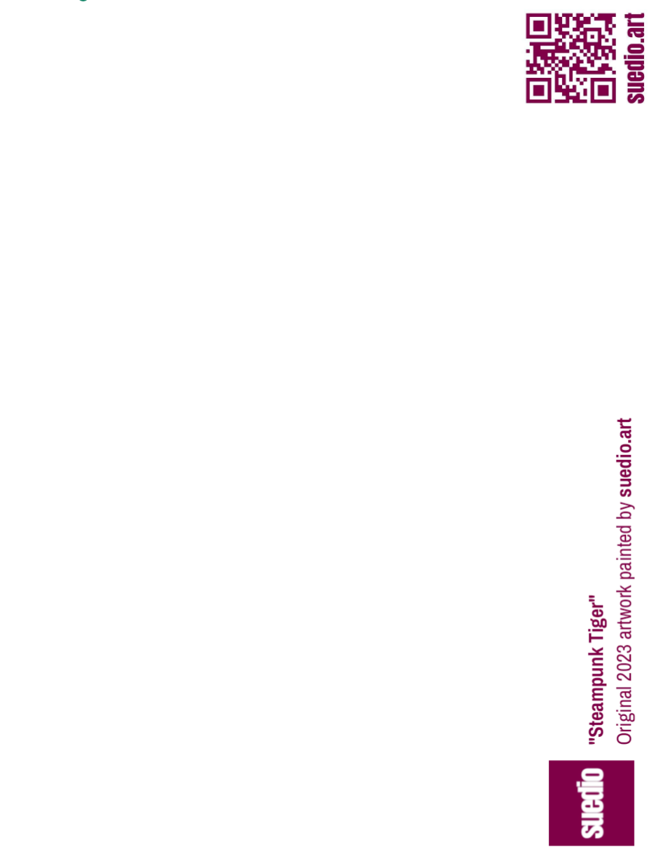 Steampunk Tiger postcard