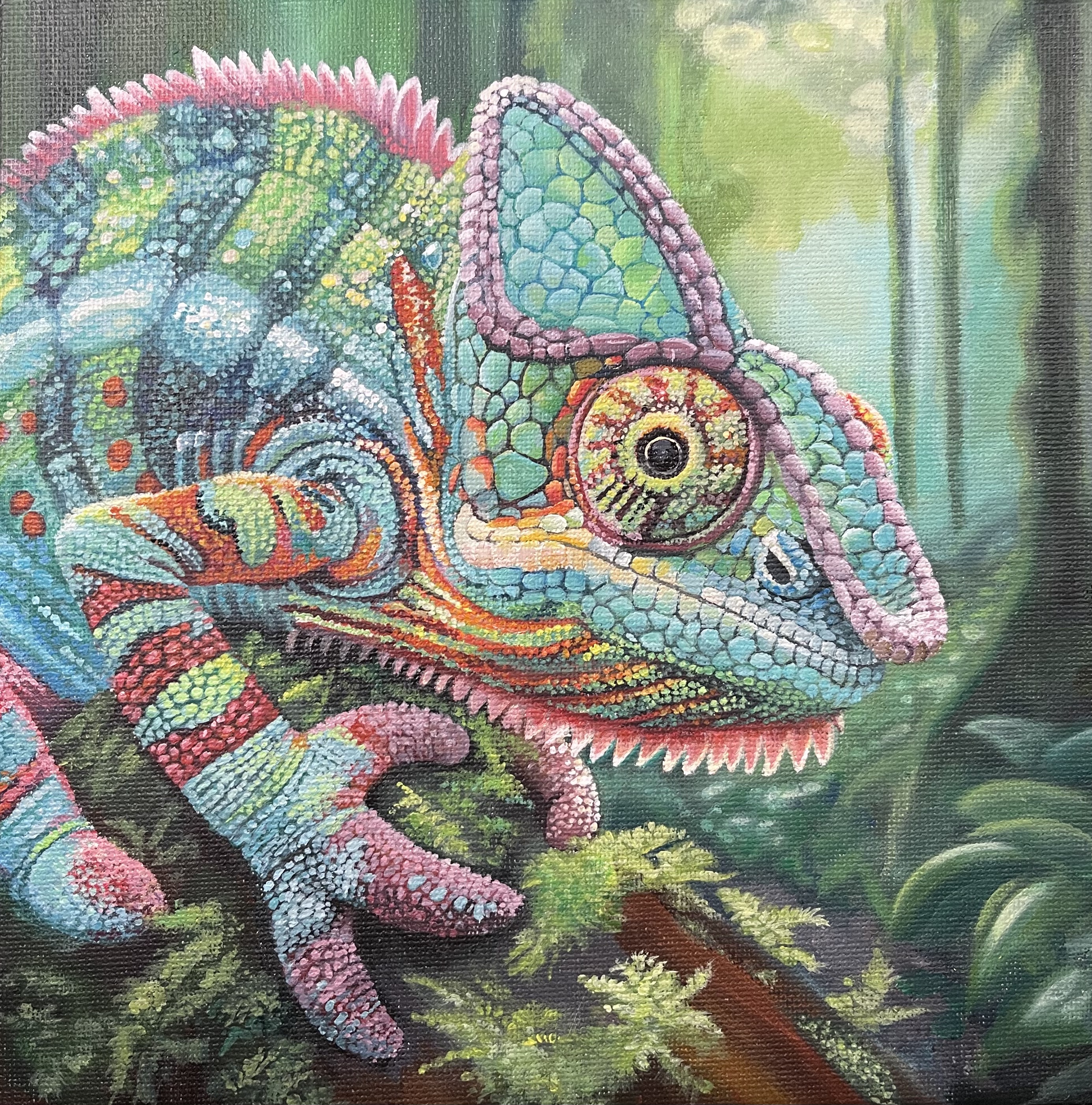 Camouflage in the Canopy: Amazon Forest mini No.3 - Chameleon