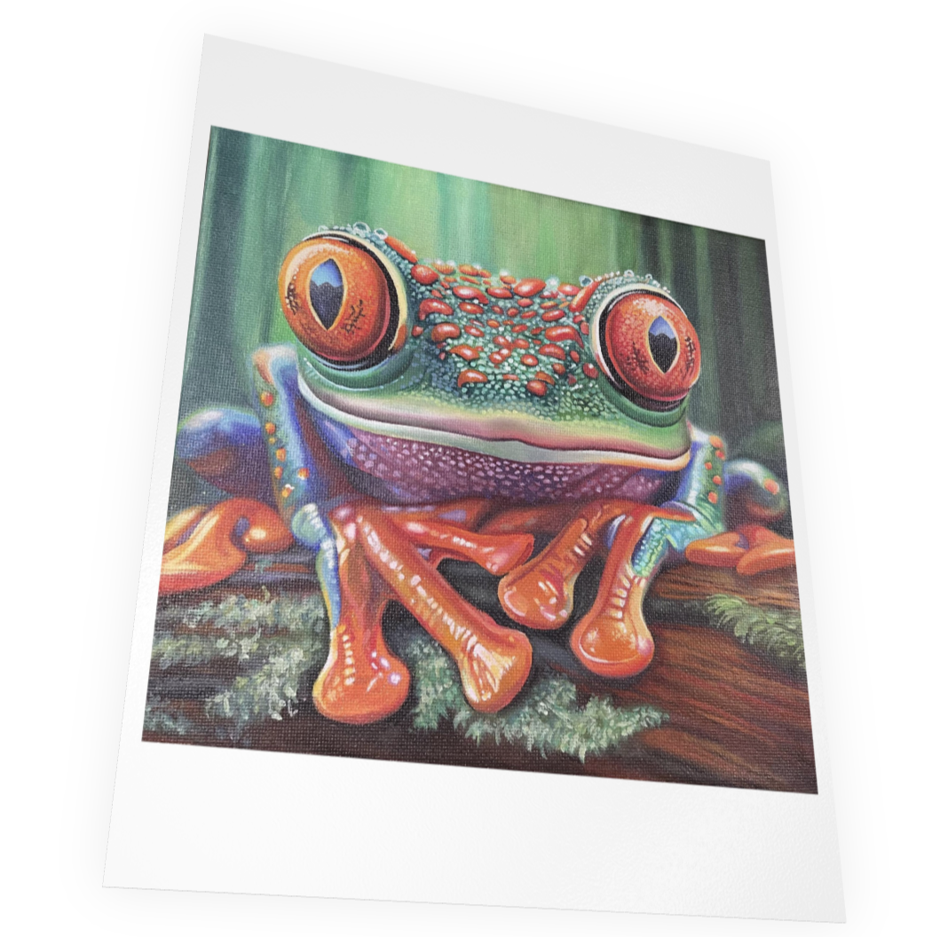 Ember Eyes: Amazon Forest mini no.2.- Frog postcard