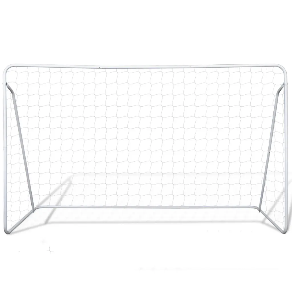 Futbolo vartų su tinklu rinkinys, 240x90x150cm, plienas