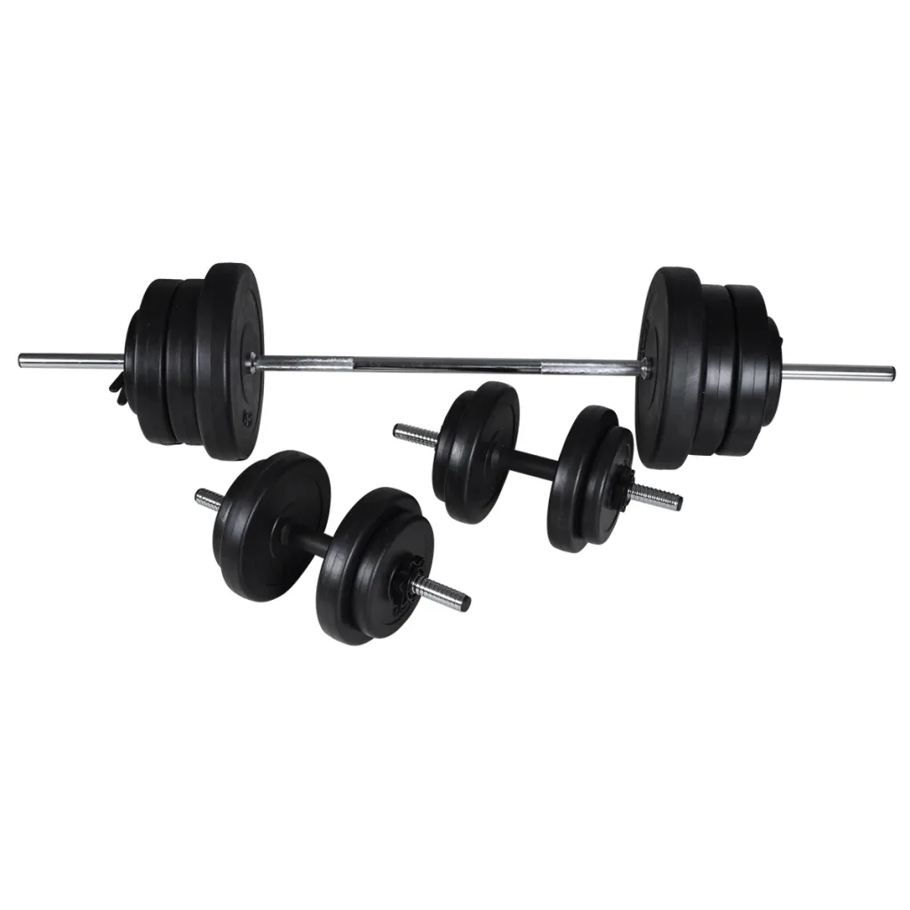 Štangos ir 2 hantelių rinkinys, 30,5 kg arba 60,5kg