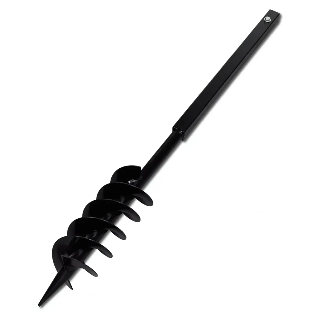 Plieninis Žemės Grąžtas su Dvigubomis Spiralėmis, su Rankena, Skersmuo 10cm-20cm