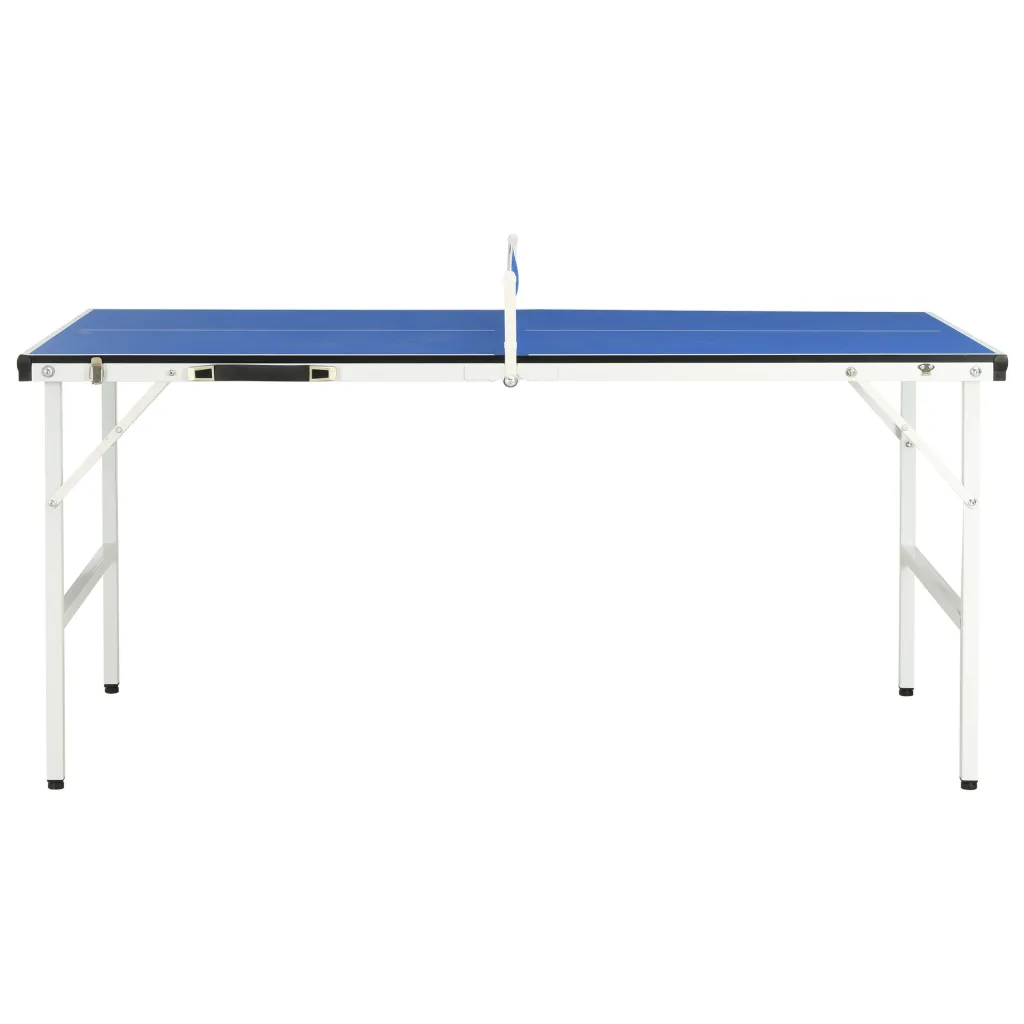 Stalo teniso stalas su tinklu, mėlynas, 152x76x66cm