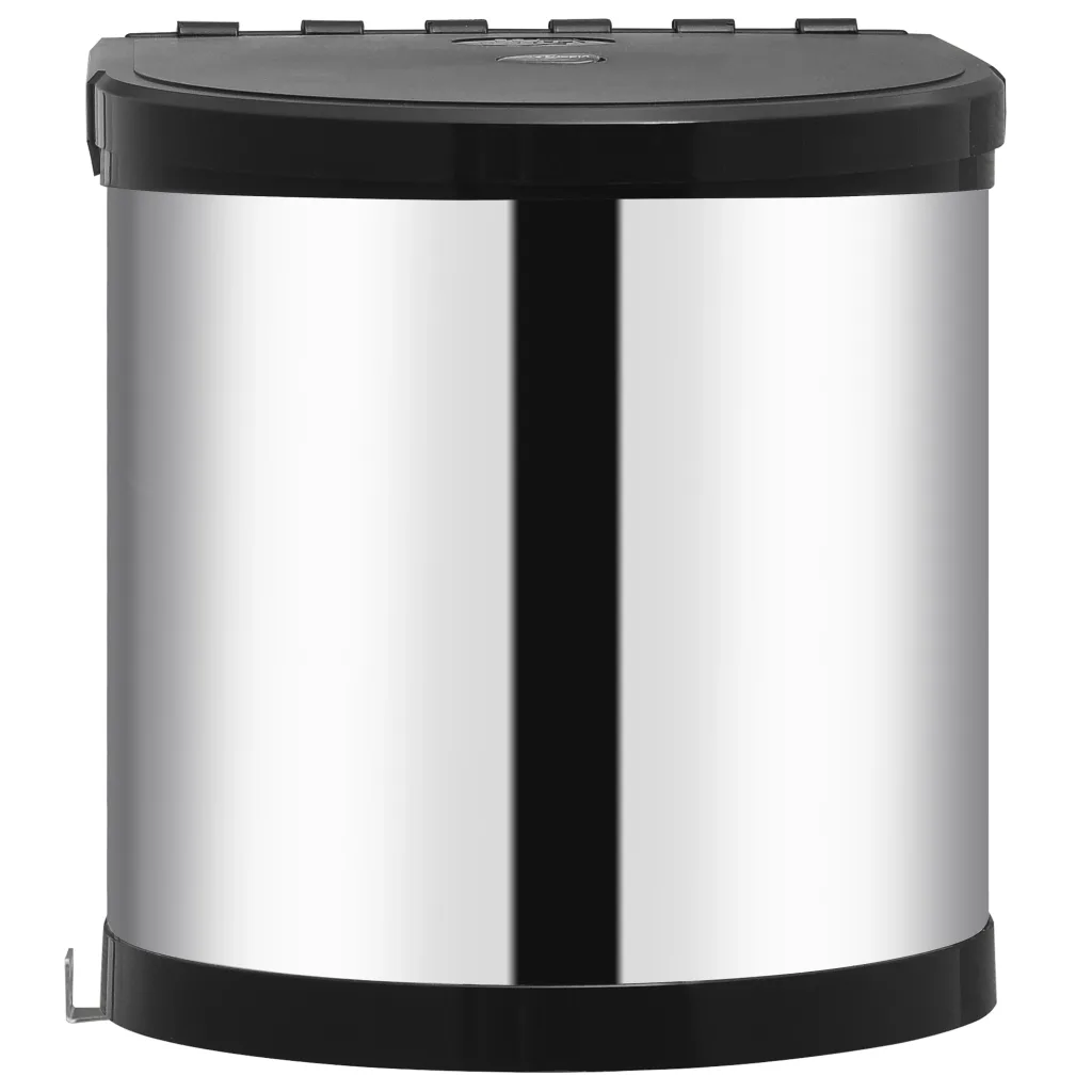 Įmontuojama virtuvės šiukšliadėžė, nerūdijantis plienas / plastikas, 8l / 12l