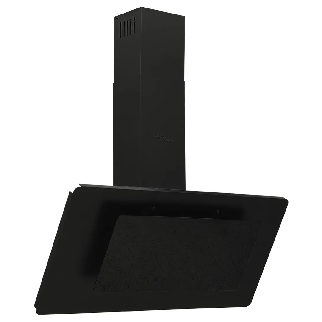 Sieninis gartraukis, plienas ir grūdintas stiklas, juodas 60cm / 90cm