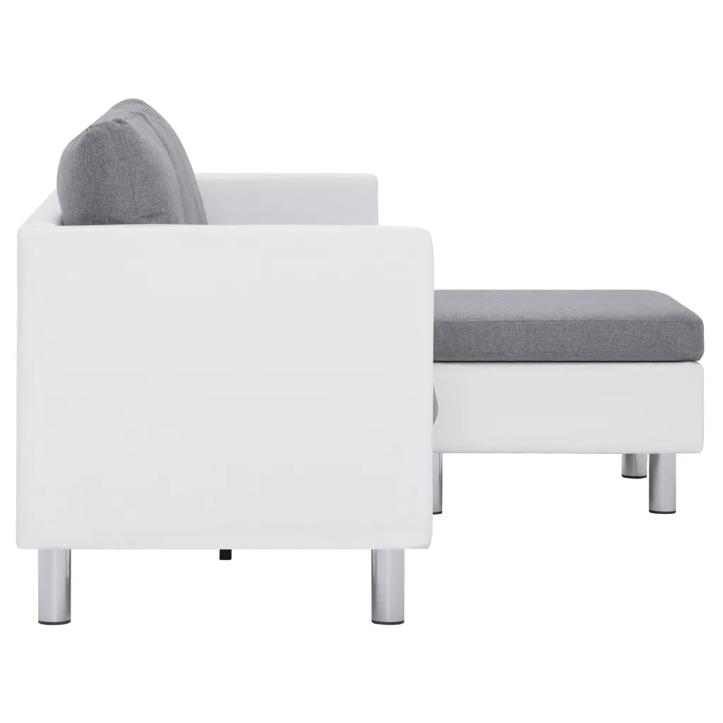 Trivietė sofa su pagalvėlėmis, dirbtinė oda