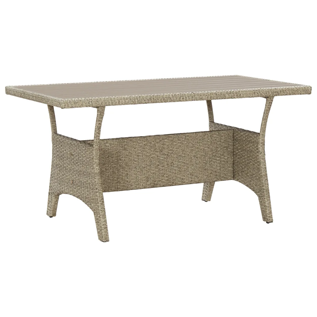 Sodo stalas, 120x70x66cm, poliratanas