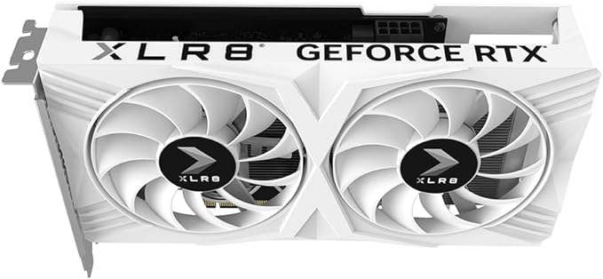 PNY Tarjeta Grafica GeForce RTX™ 4060 8GB XLR8 Gaming Verto Dual Fan OC White Edition DLSS 3