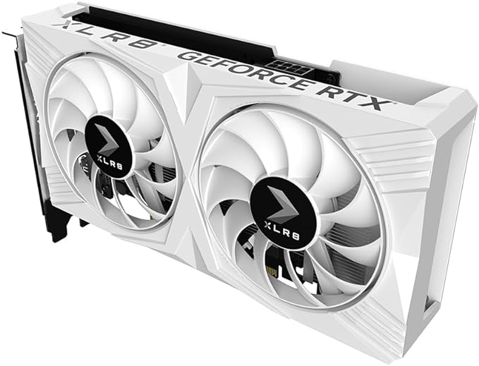 PNY Tarjeta Grafica GeForce RTX™ 4060 8GB XLR8 Gaming Verto Dual Fan OC White Edition DLSS 3